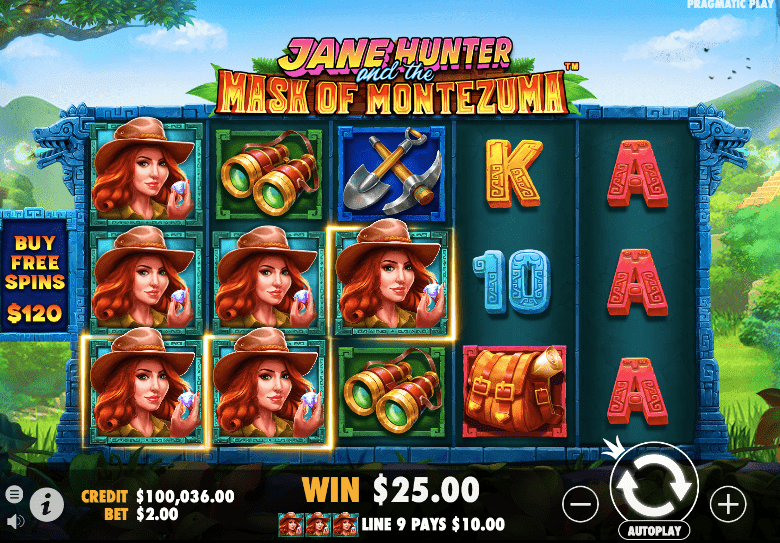 Jane Hunter and the Mask of Montezuma slot